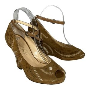 Joan & David Brown Suede Wedges